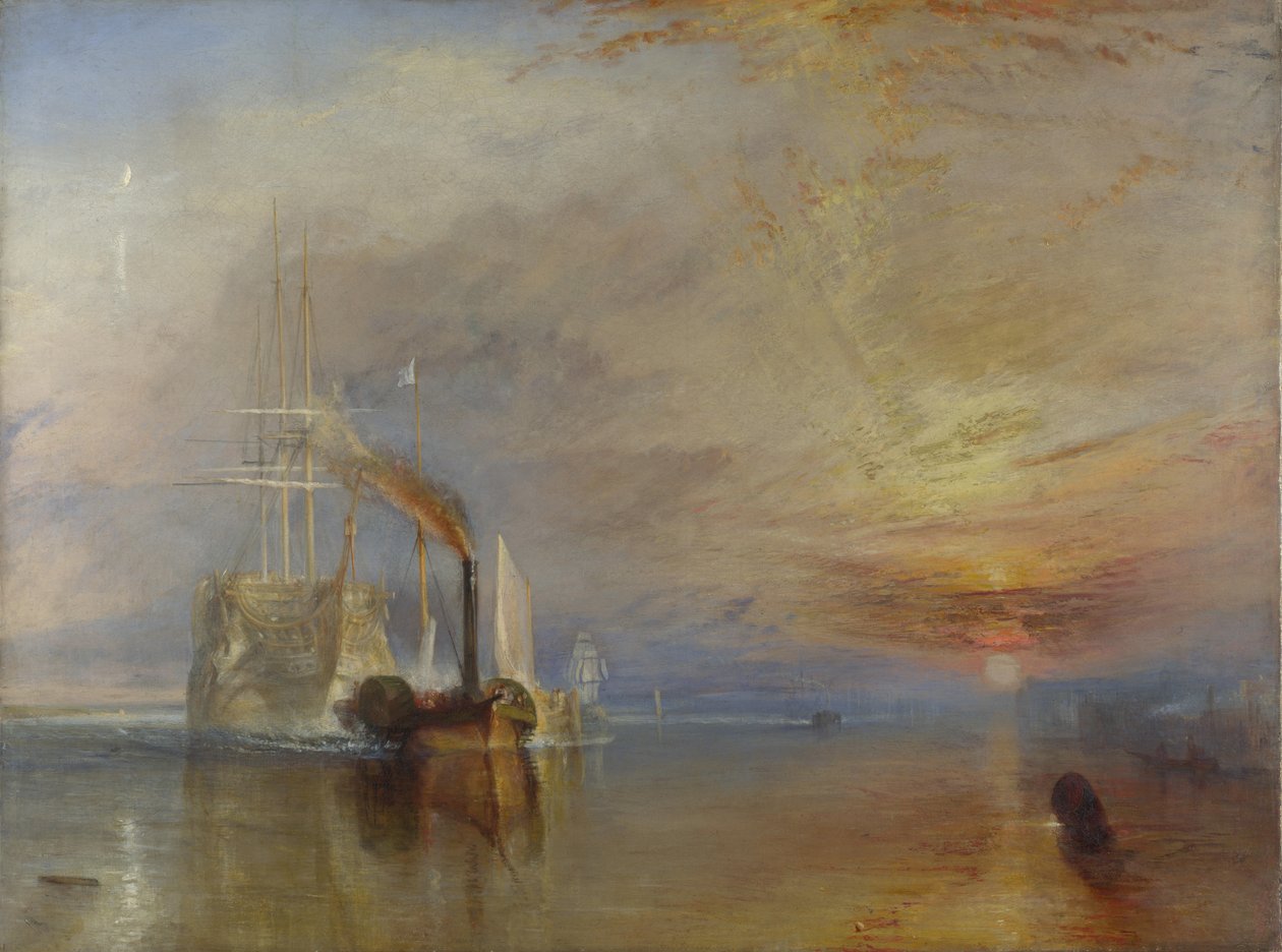 Taisteleva Temeraire, 1839 tekijältä Joseph Mallord William Turner