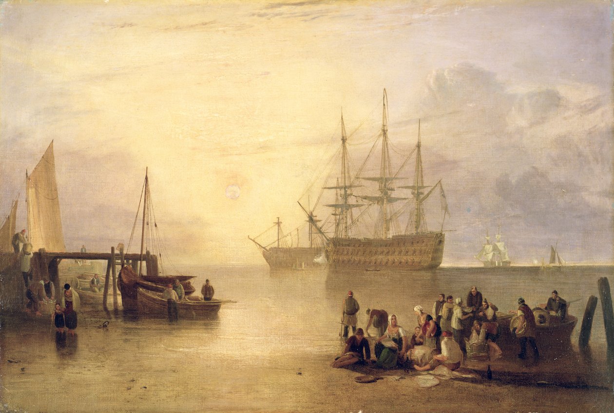 Aurinko nousee höyryn läpi, n. 1809 tekijältä Joseph Mallord William Turner