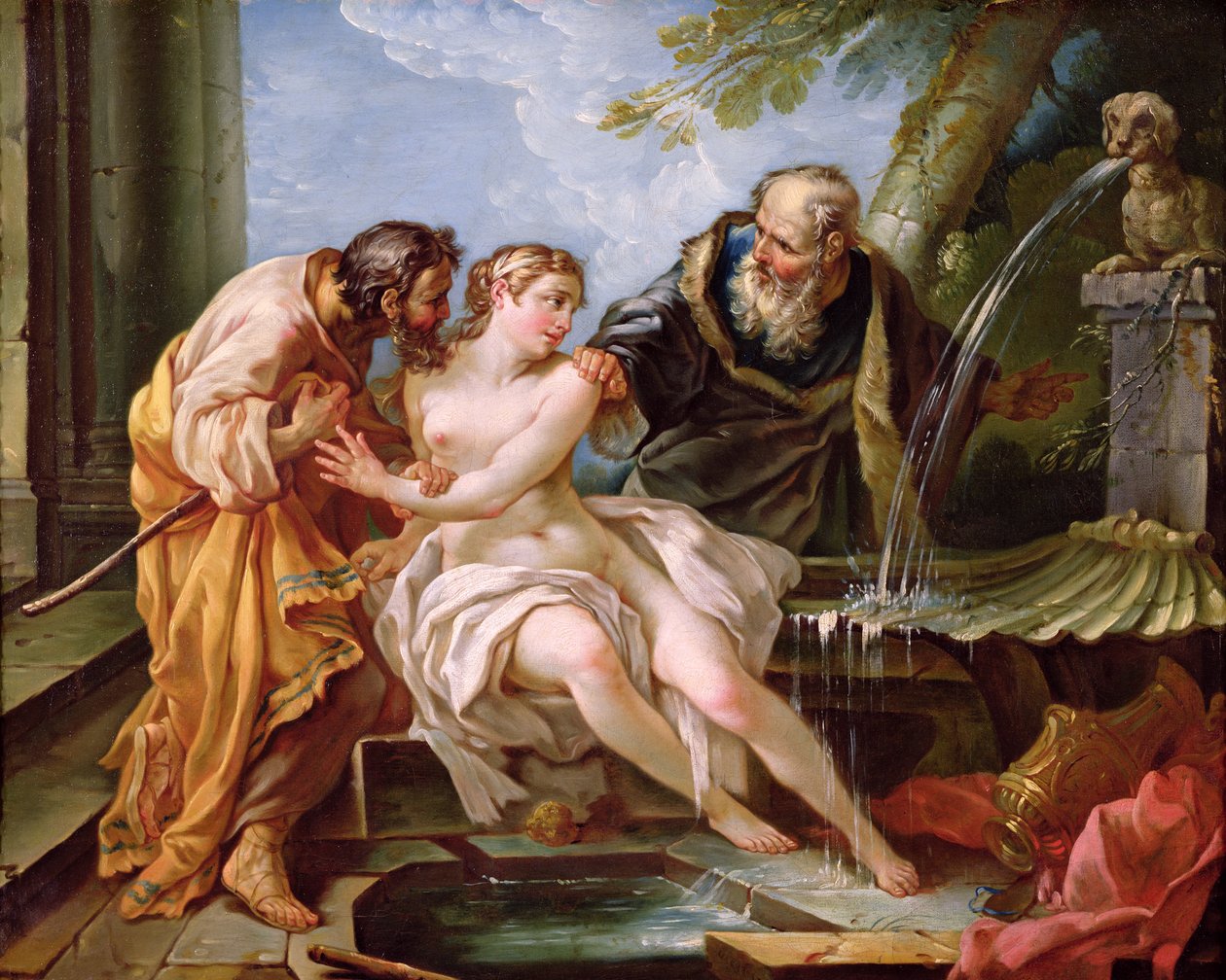 Susanna ja vanhimmat, 1746 tekijältä Joseph Marie the Younger Vien