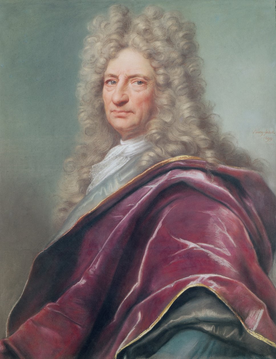 Samuel Bernard, Comte de Coubert, 1699 (pastelli paperille) tekijältä Joseph Vivien