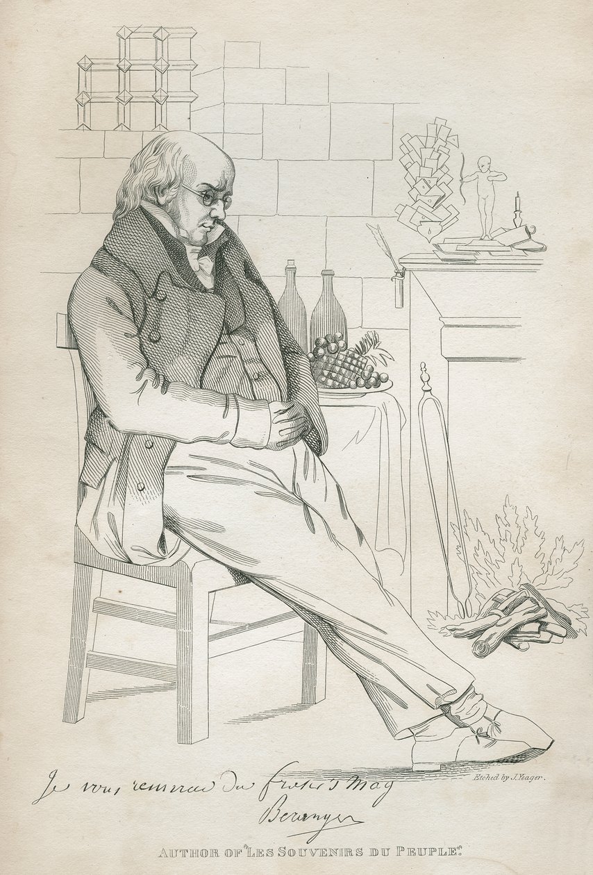 Pierre-Jean de Beranger (1780-1857) tekijältä Joseph Yeager
