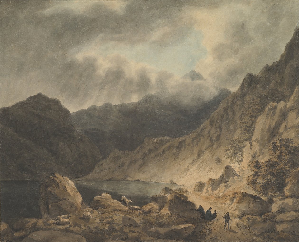 Storm Over A Lake, 1800-1811. tekijältä Joseph Barber.