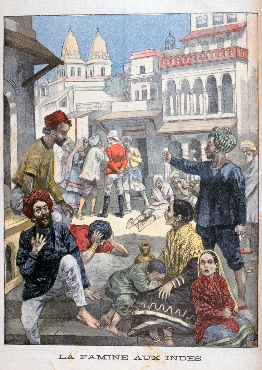 Nälänhätä Intiassa, 1900 tekijältä Joseph Belon