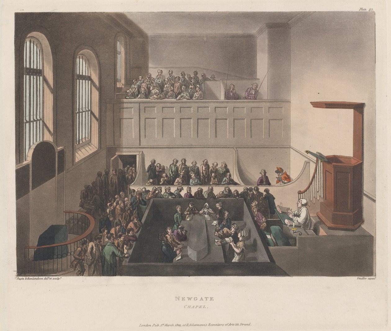 Newgaten kappeli, 1809, 1809. tekijältä Joseph Constantine Stadler
