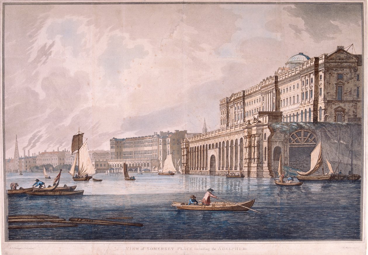 Somerset House, Lontoo, 1791 tekijältä Joseph Constantine Stadler