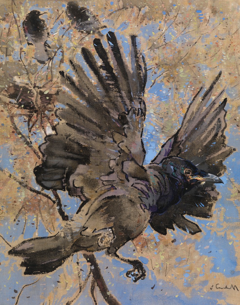 The Rooks Nest (guassi pellavalle) tekijältä Joseph Crawhall