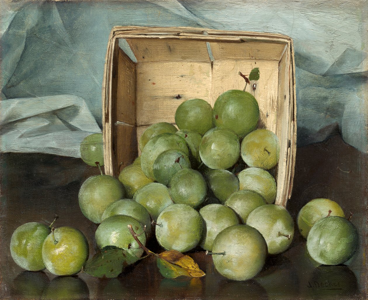 Vihreät luumut, n. 1885 tekijältä Joseph Decker