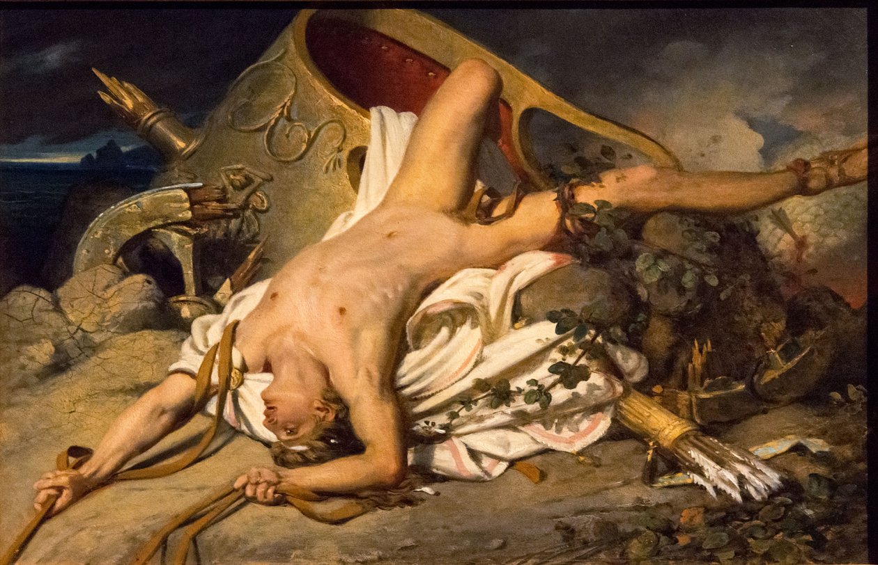 Hippolytuksen kuolema, 1825. tekijältä Joseph Desire Court