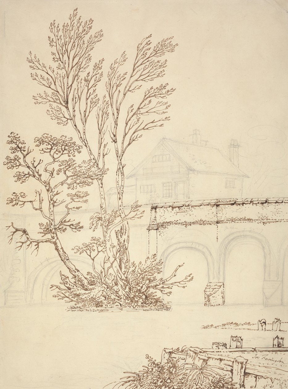 Caversham Bridge, Reading tekijältä Joseph Farington