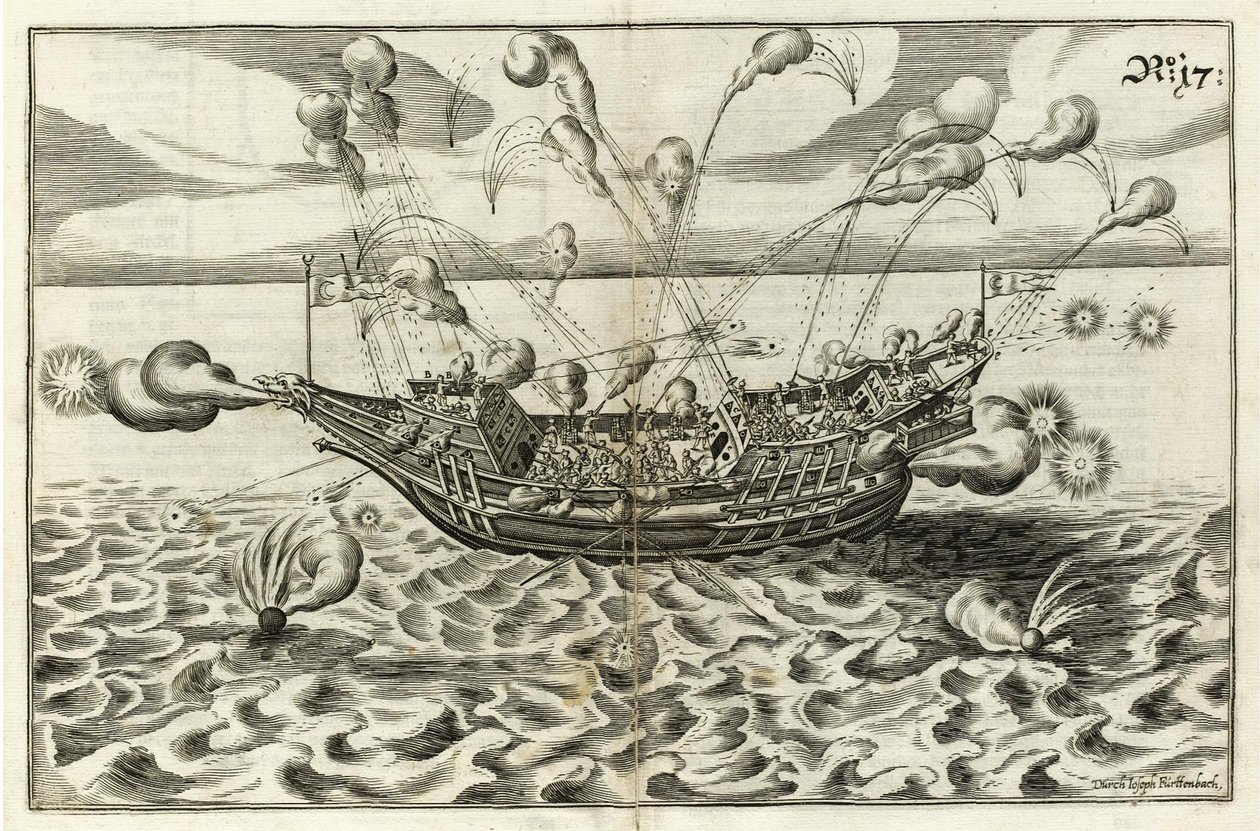 Kuvitus Naval Architecture von J. Furttenbachista tekijältä Joseph Furttenbach