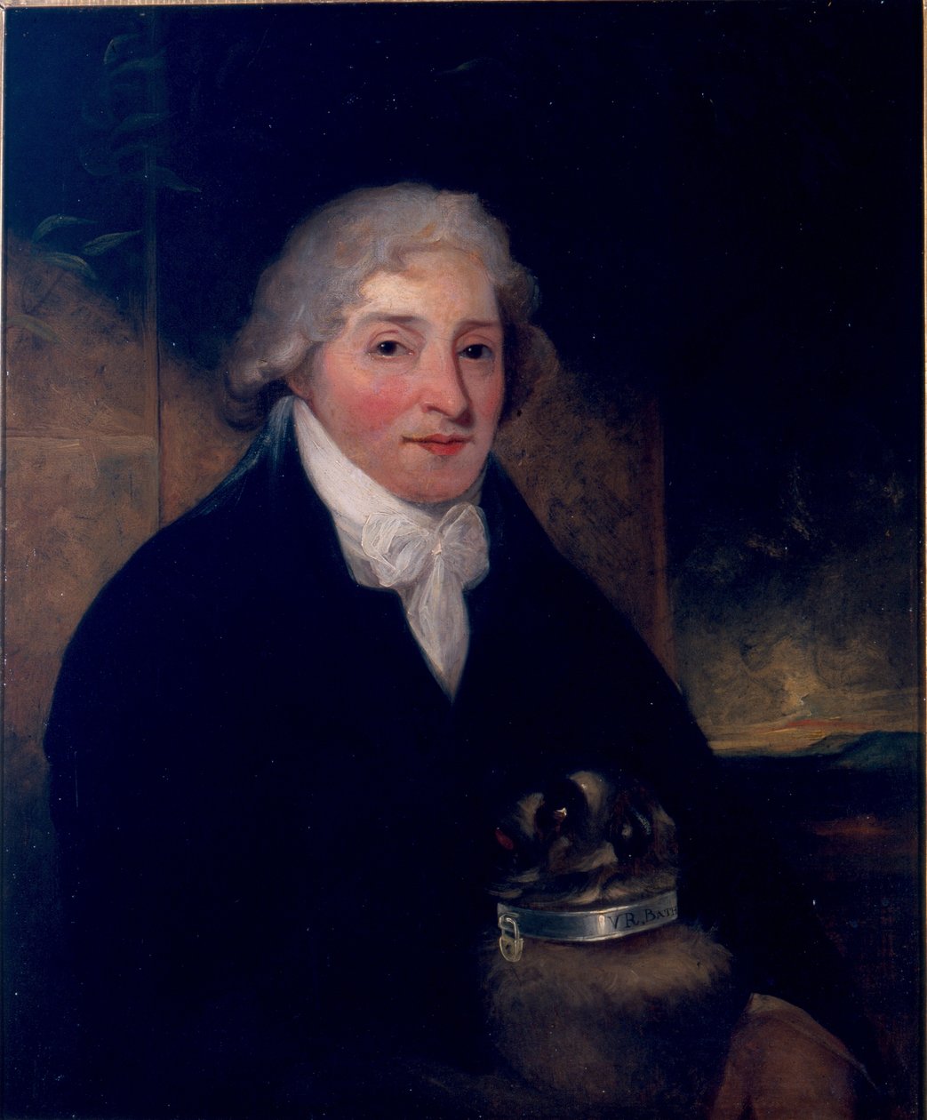 Venanzio Rauzzini ja hänen koiransa Turk, noin 1795. tekijältä Joseph Hutchison