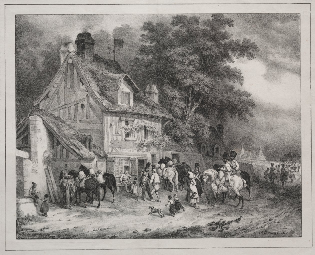 Normandian matkamuisto tekijältä Joseph Louis Hippolyte Bellange