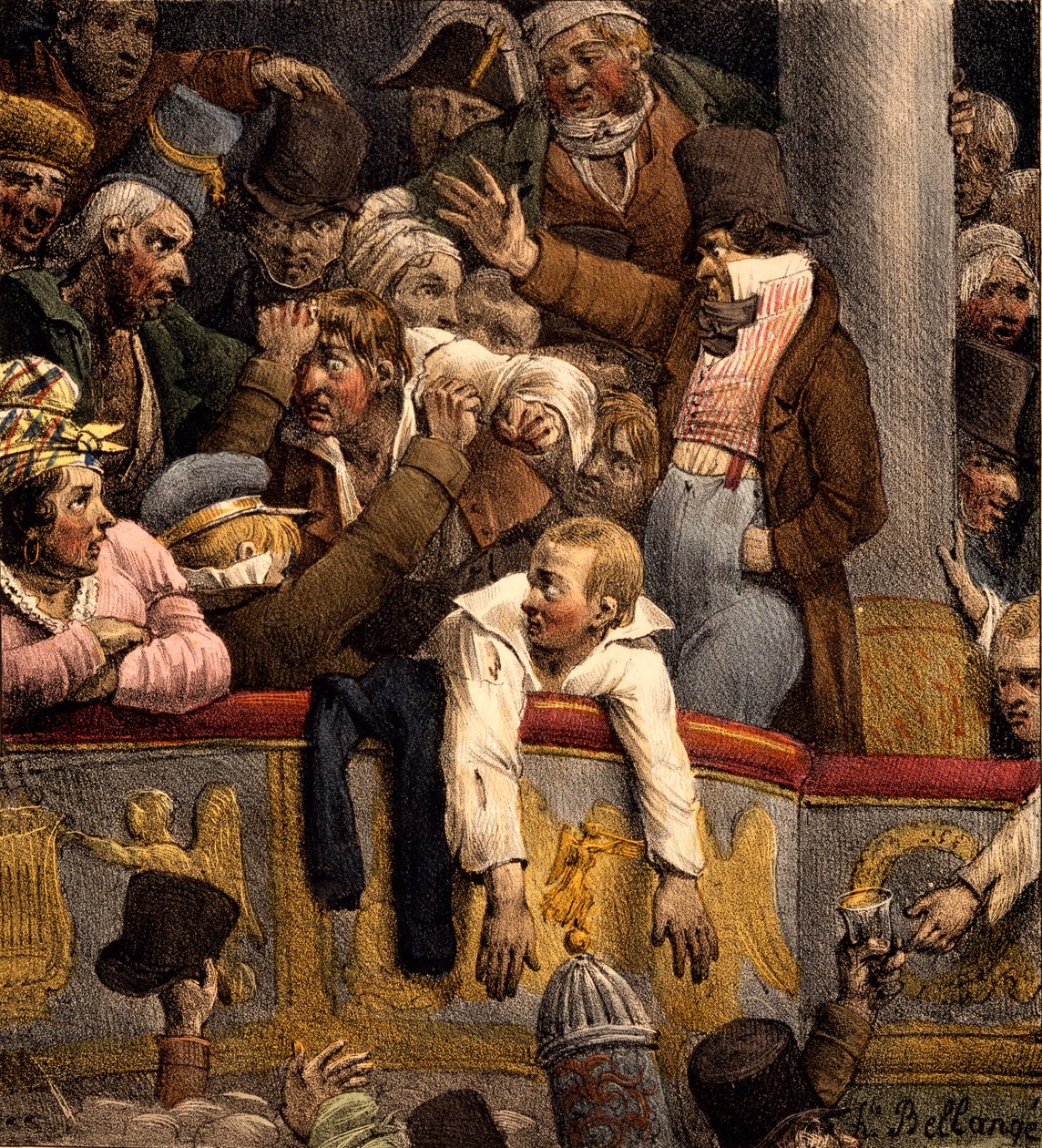 Ilmainen show, Avant Scene tekijältä Joseph Louis Hippolyte Bellange