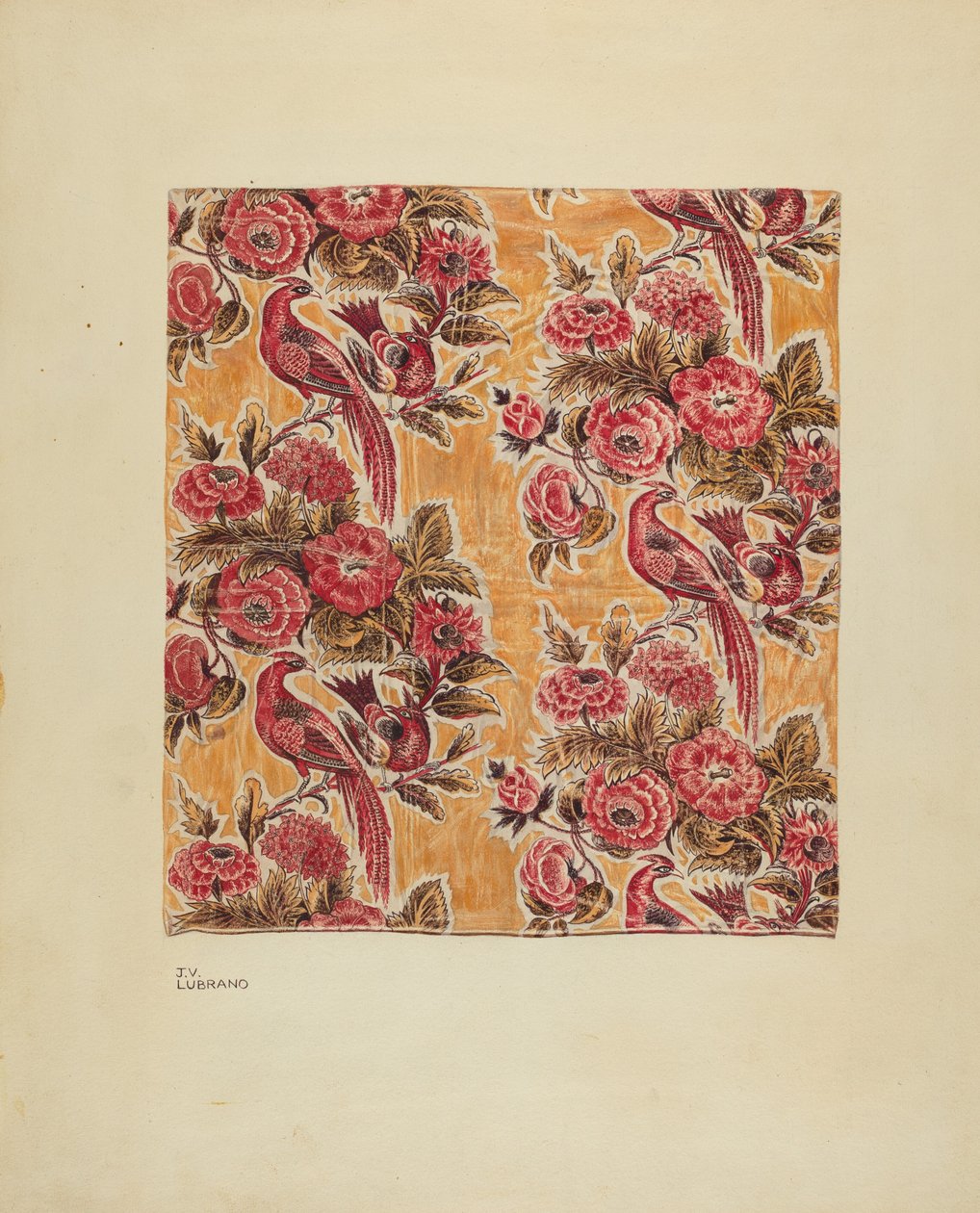 Keltainen lasitettu Chintz, n. 1939. tekijältä Joseph Lubrano