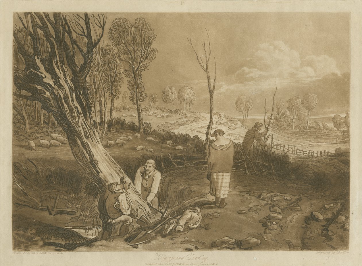 Hedgeting and Ditching, n.1860 tekijältä Joseph Mallord William Turner