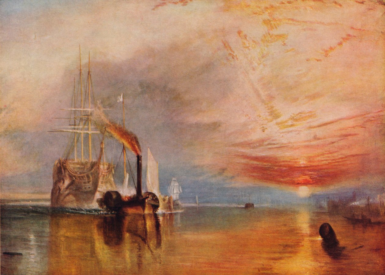 Taisteleva Temeraire, 1839. tekijältä Joseph Mallord William Turner