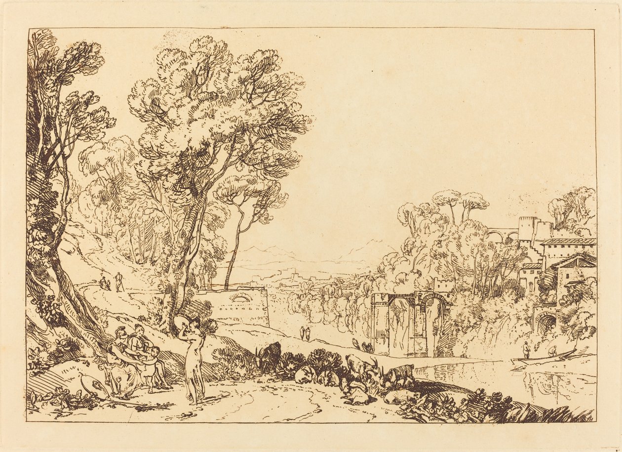 Nainen ja tamburiini tekijältä Joseph Mallord William Turner