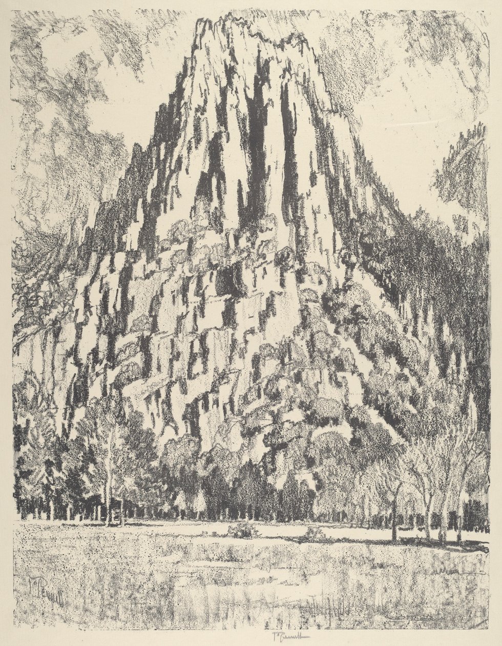 Tukipalkit, Yosemite, 1912. tekijältä Joseph Pennell