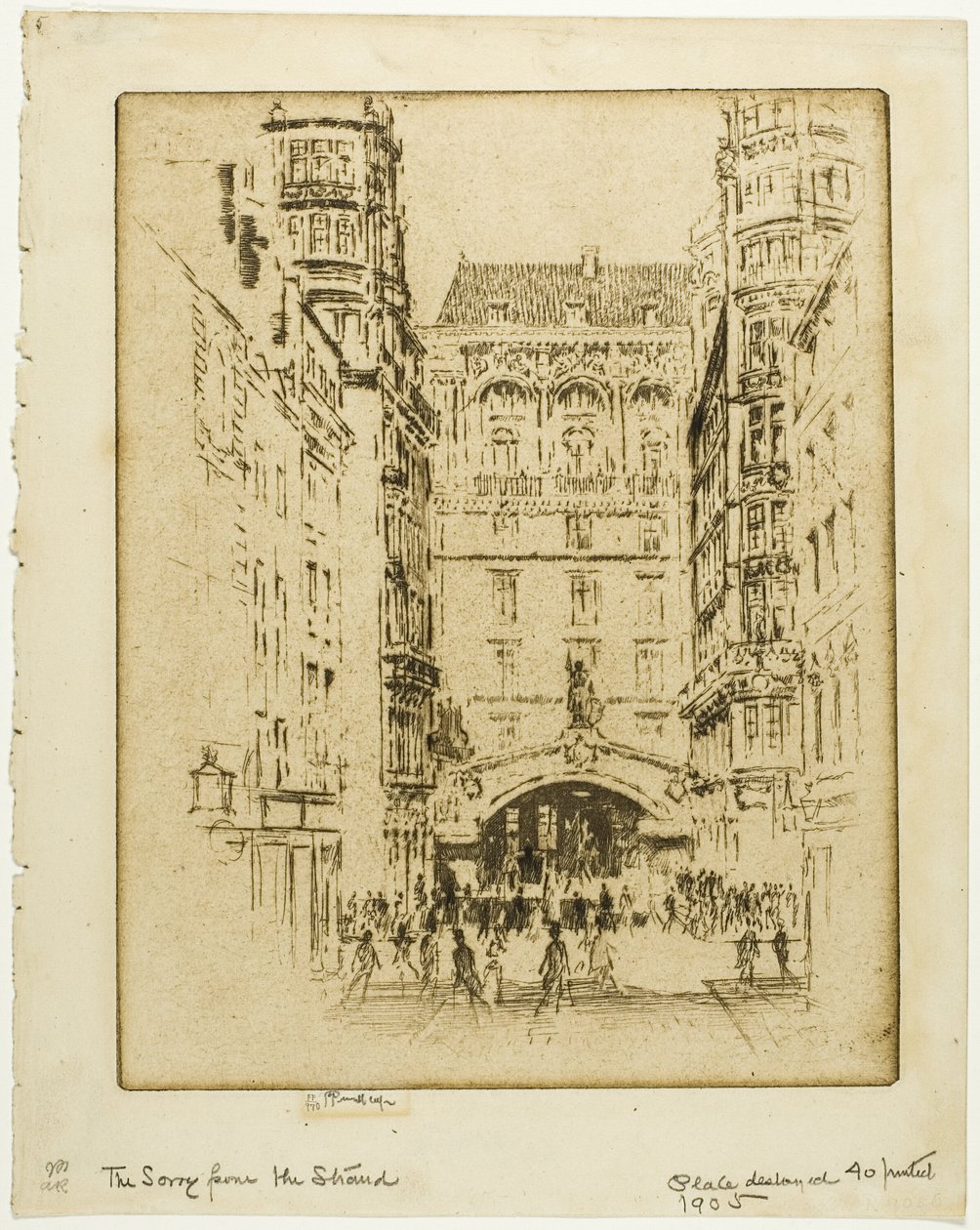 Entrada al Savoy Hotelfinnish tekijältä Joseph Pennell