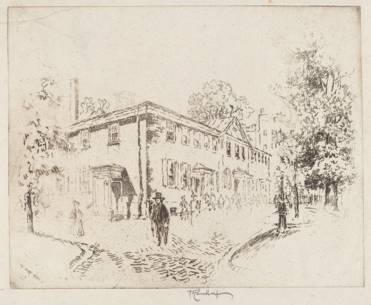 Fourth Street, Meeting House, Philadelphia tekijältä Joseph Pennell