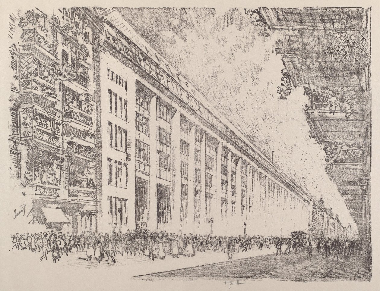 Keskipäivä, General Electric Works, Berliini, 1921. tekijältä Joseph Pennell