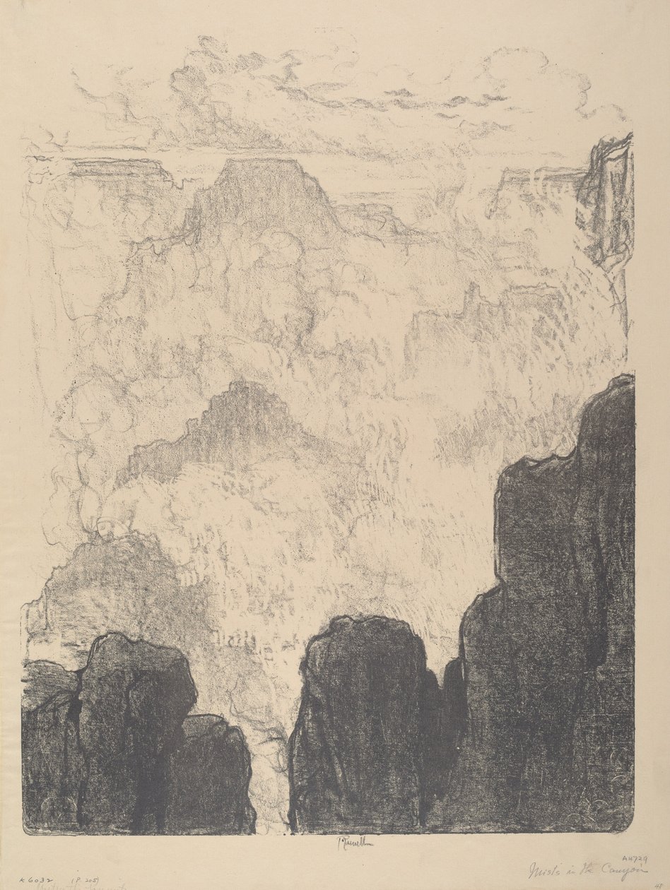 Mists in the Canyon, No.II tekijältä Joseph Pennell
