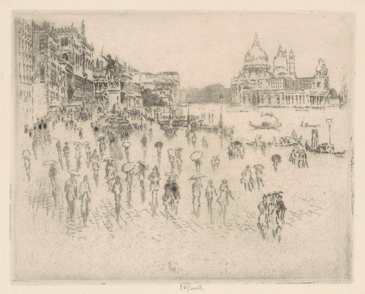 Rivalla, Pennellin ikkunasta, 1883. tekijältä Joseph Pennell