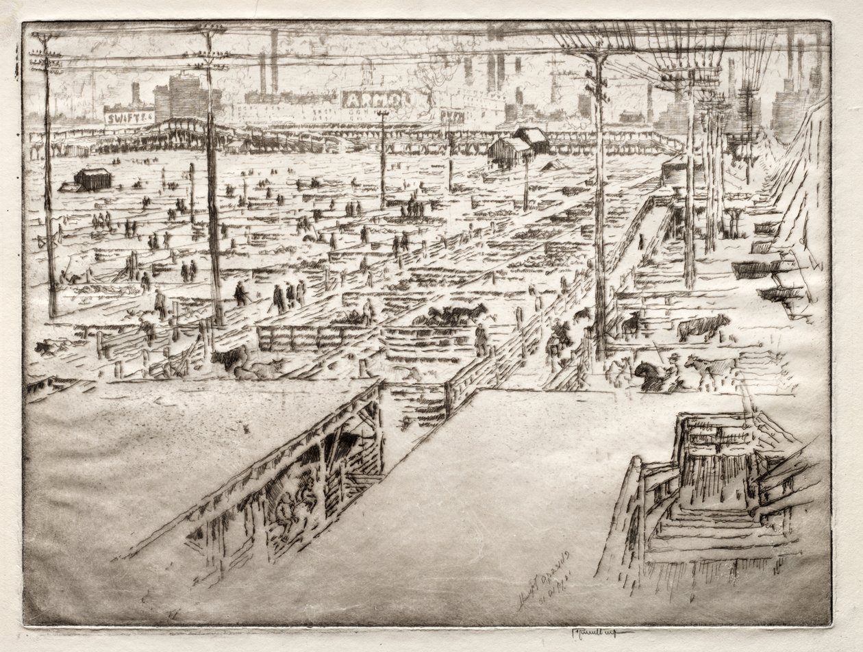 Stockyards, Chicago tekijältä Joseph Pennell