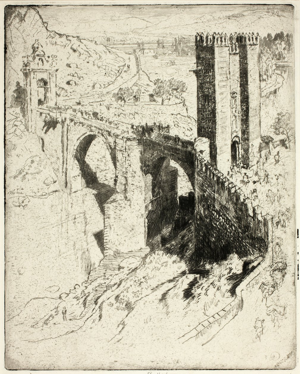 Alcantaran silta, Toledo tekijältä Joseph Pennell
