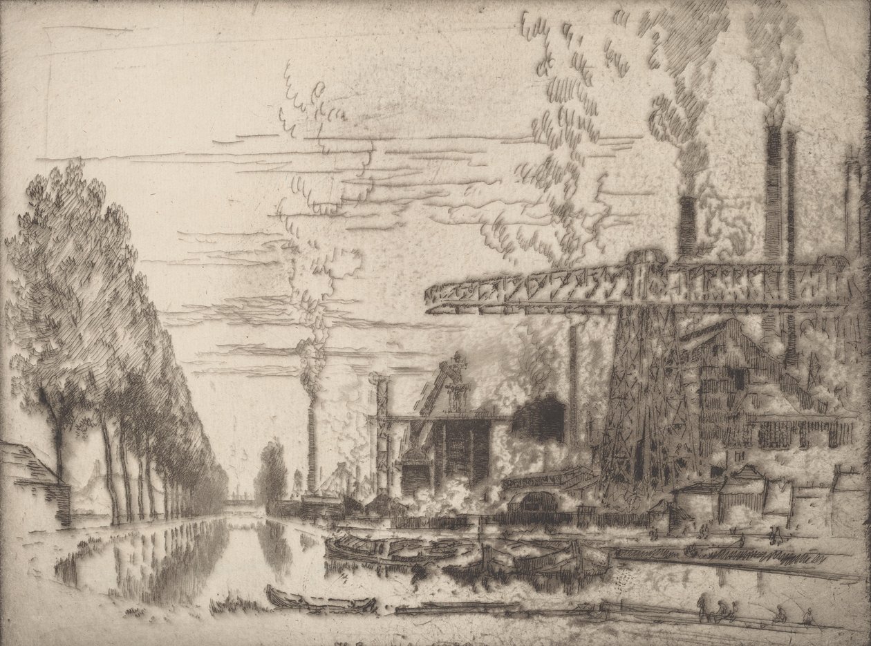 Brysselin kanava, A Modern Hobbema, 1910. tekijältä Joseph Pennell