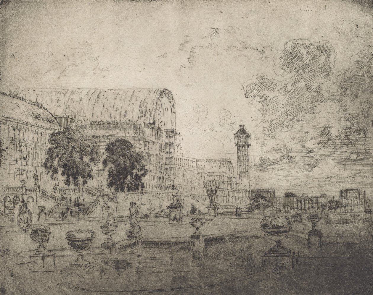 Kristallipalatsi, 1905. tekijältä Joseph Pennell