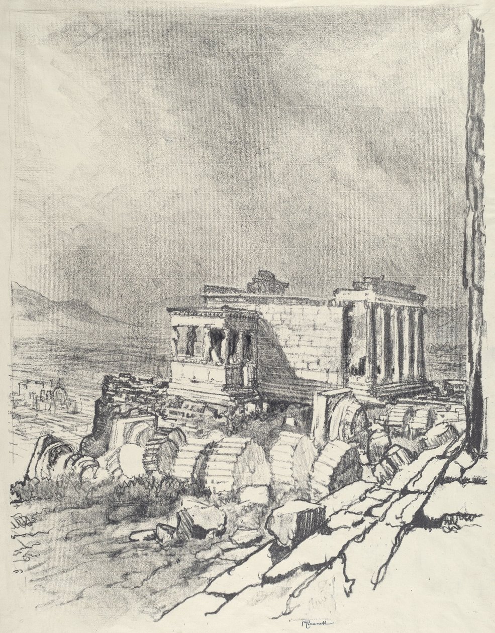 Erechtheum, 1913. tekijältä Joseph Pennell