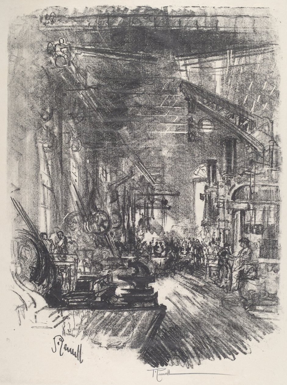 Les Fargues, 1917. finlandès tekijältä Joseph Pennell
