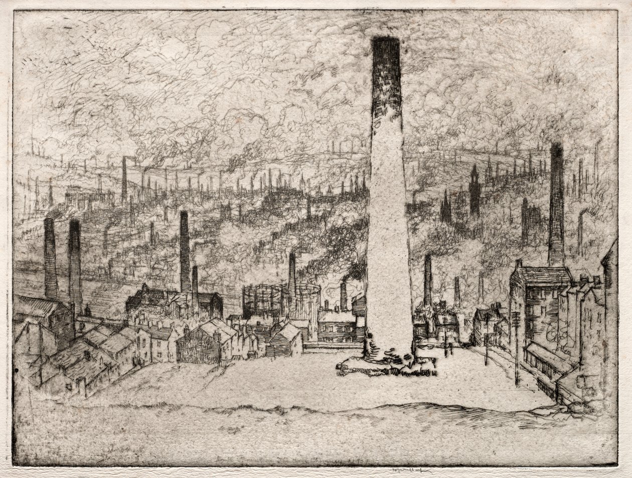 Suuri savupiippu, Bradford tekijältä Joseph Pennell
