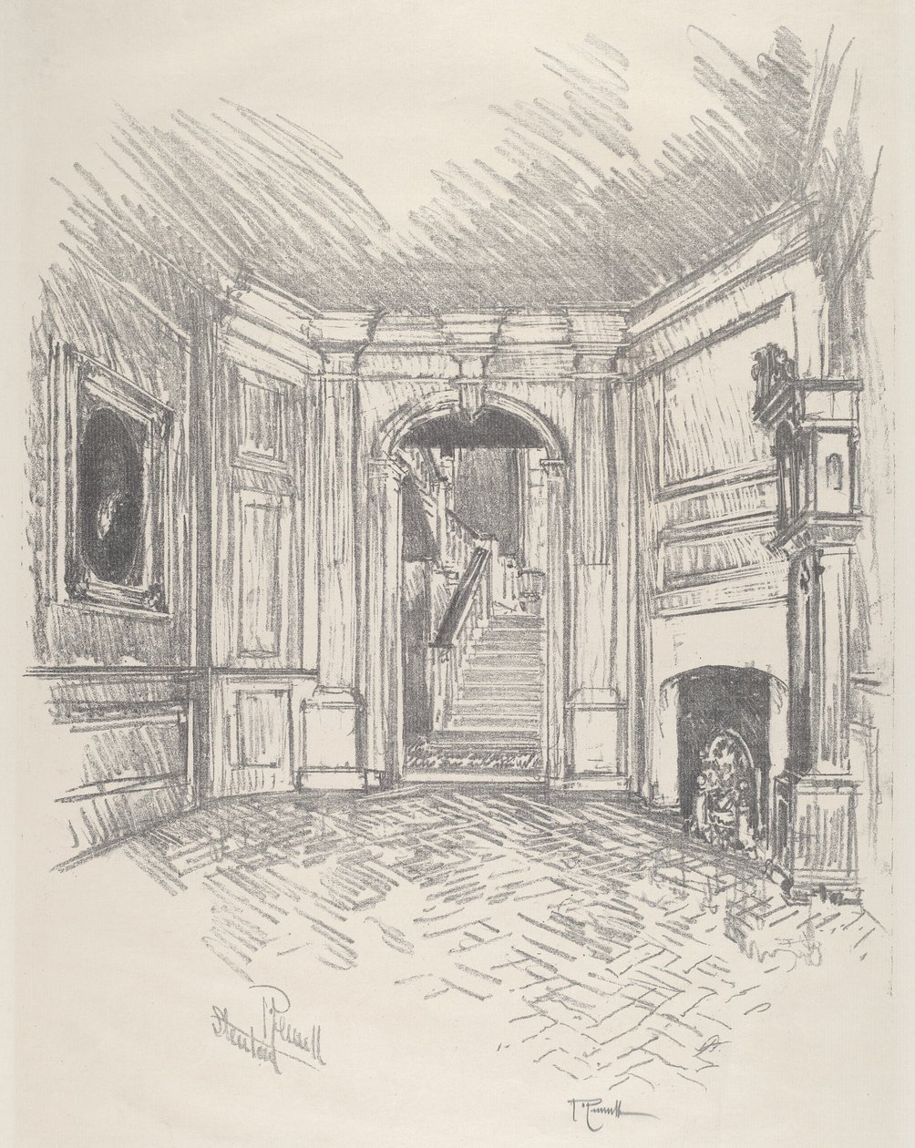The Hall, Stenton, 1912. tekijältä Joseph Pennell