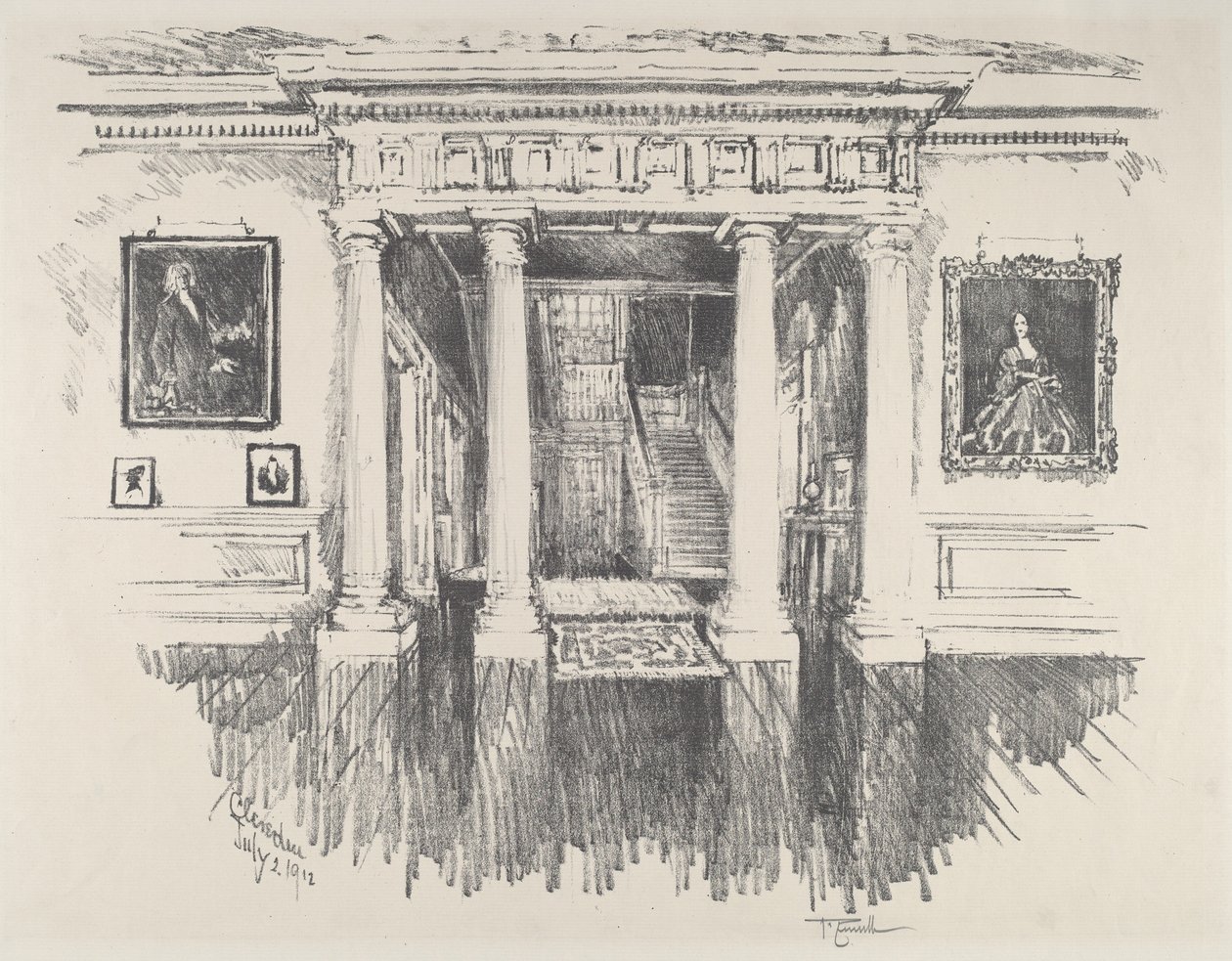 Clivedenin sali tekijältä Joseph Pennell