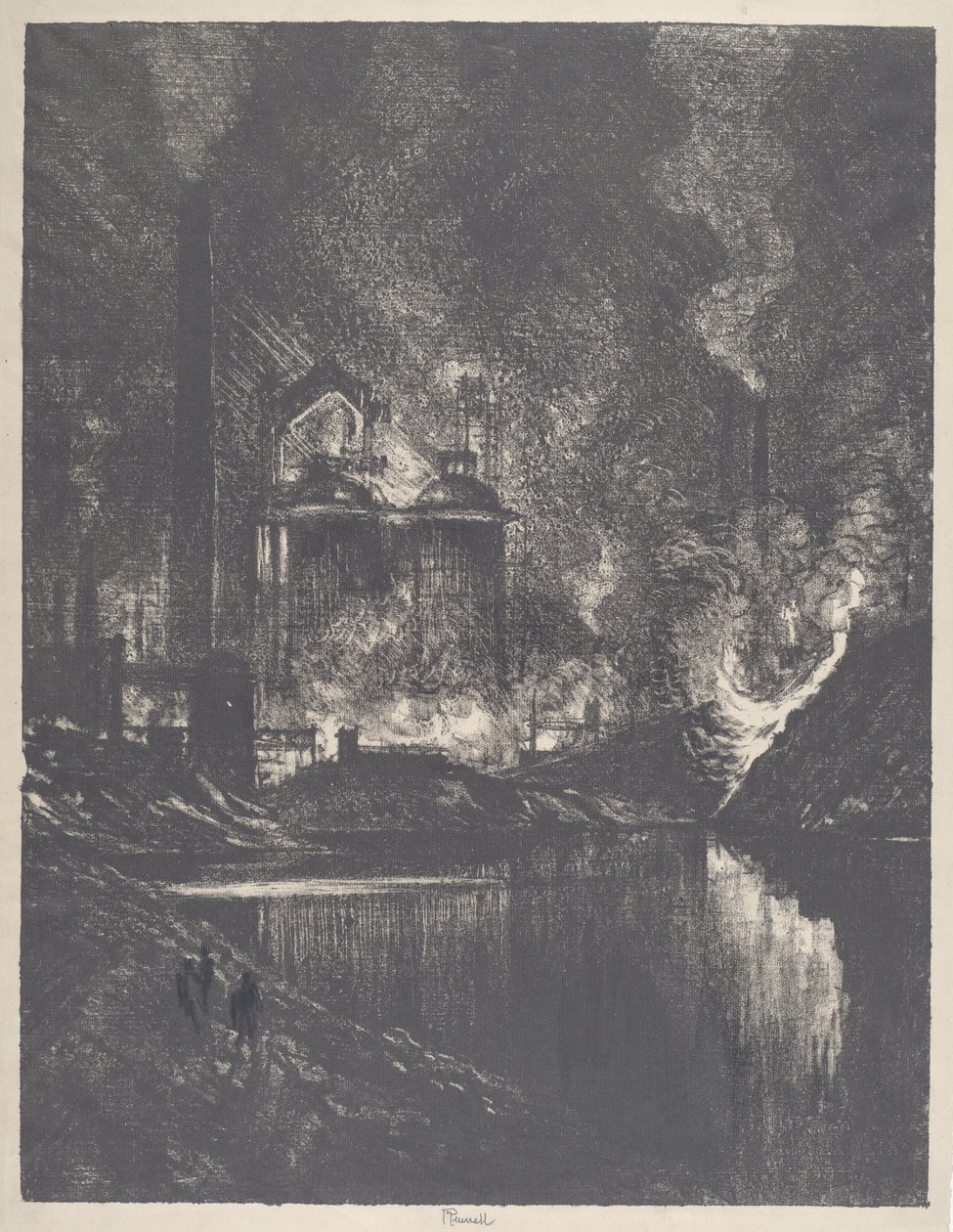 The Lake of Fire, Charleroi, 1911. tekijältä Joseph Pennell