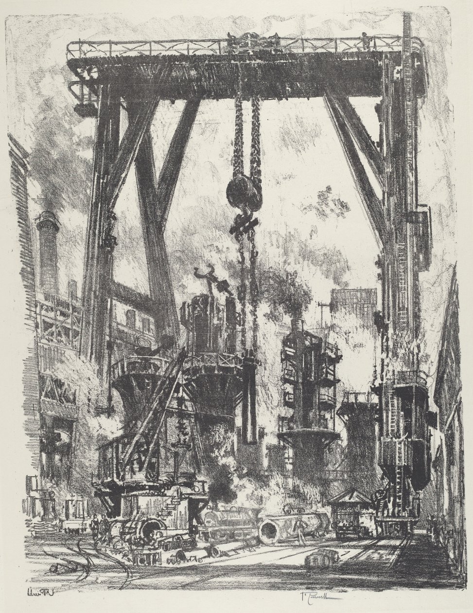 Vanha Gun-Pit tekijältä Joseph Pennell