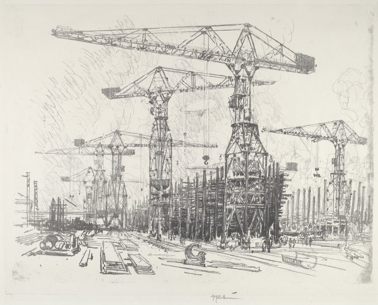 Vanha telakka, 1916. tekijältä Joseph Pennell