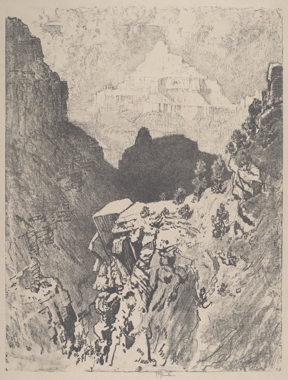 Temppeli, 1912. tekijältä Joseph Pennell