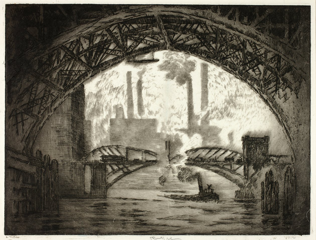 Under the Bridges, Chicago tekijältä Joseph Pennell