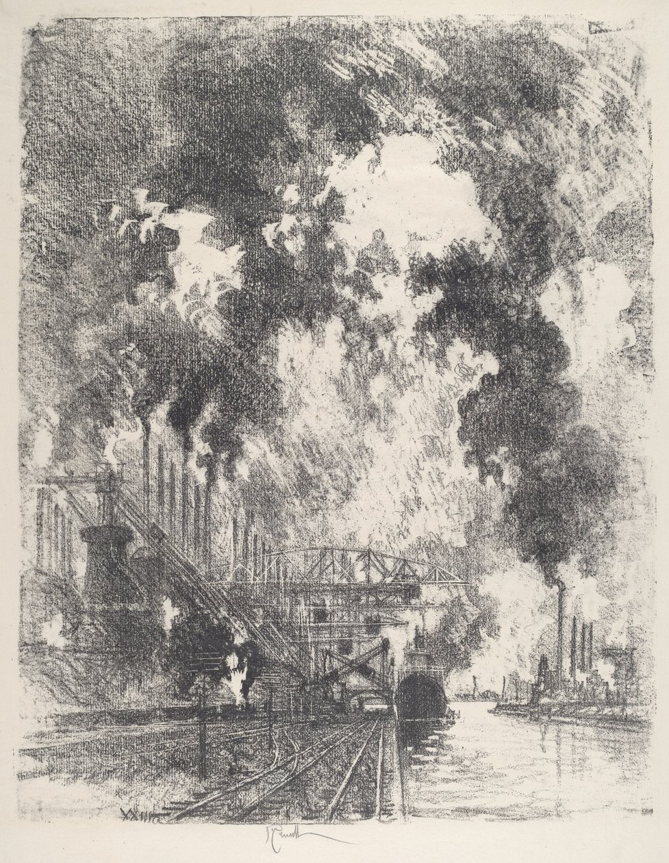 Malmin purku, 1917. tekijältä Joseph Pennell