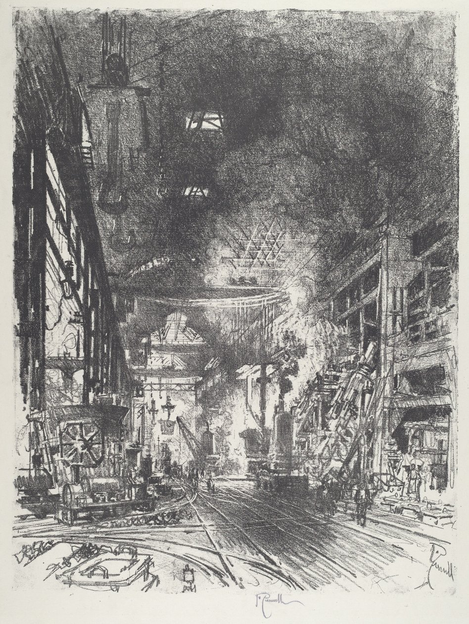 Uuneissa, 1916. tekijältä Joseph Pennell