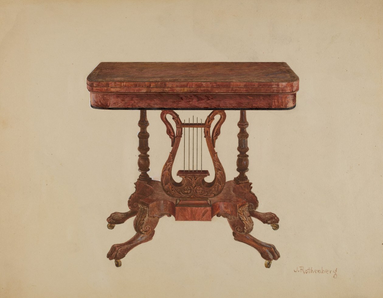 Pöytälyyran jalusta, 1936. tekijältä Joseph Rothenberg