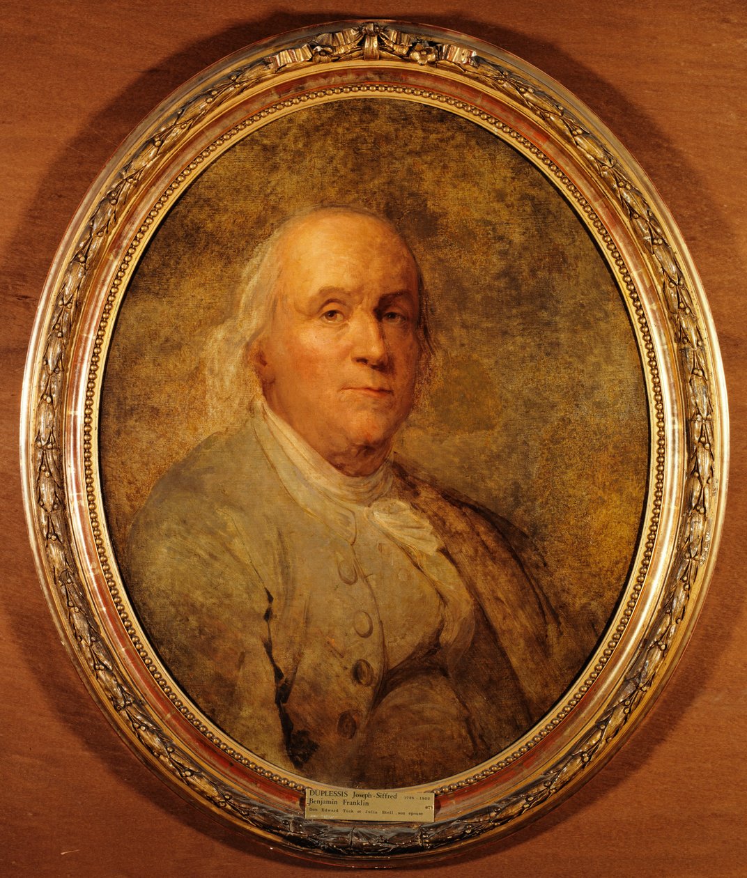 Ranskalainen:  Benjamin Franklin (1706-1790) tekijältä Joseph Siffred Duplessis