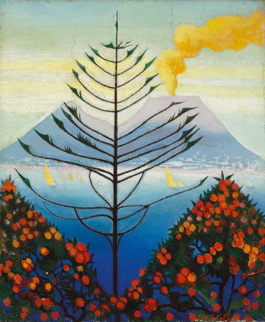 Capri (öljy kankaalle) tekijältä Joseph Stella