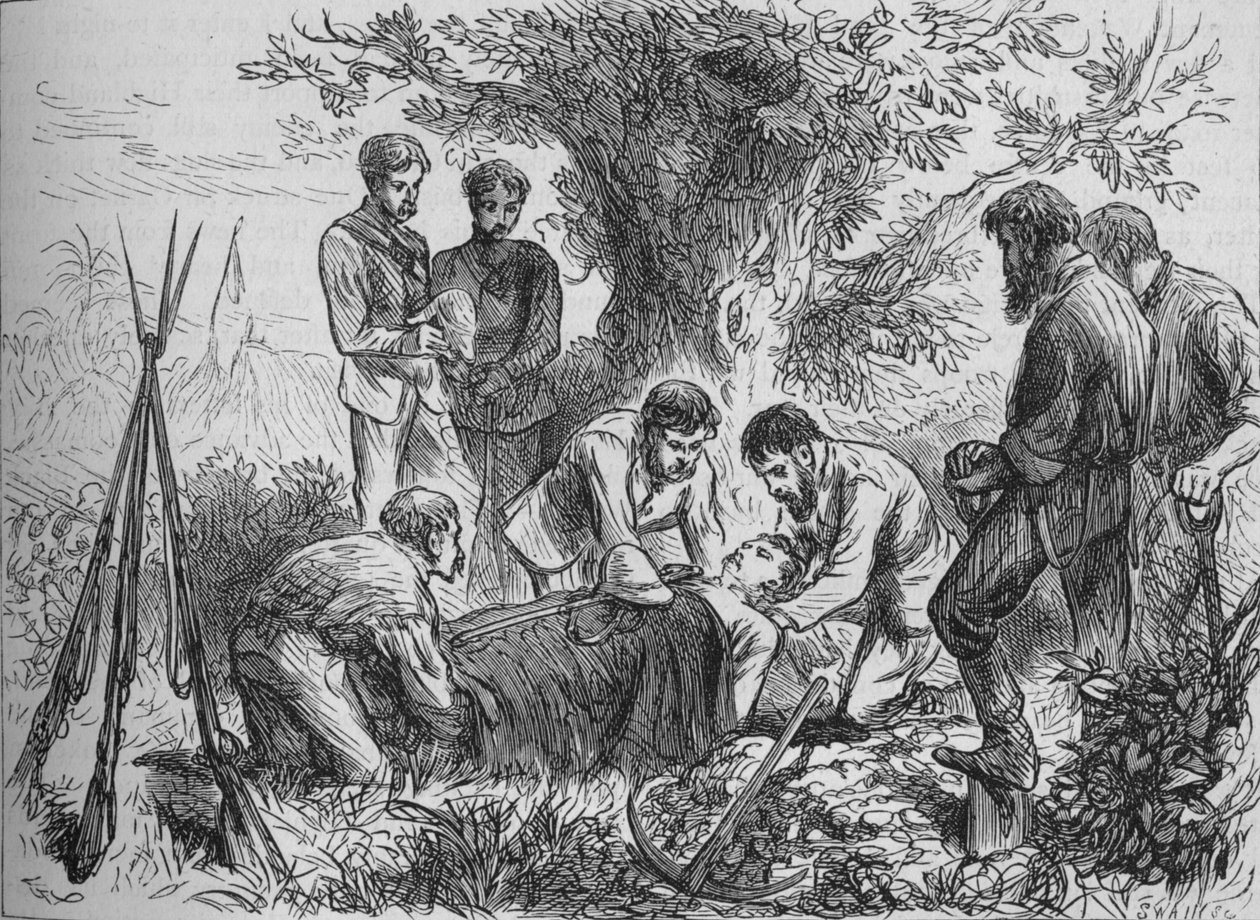 Eyren hautajaiset, 1880 tekijältä Joseph Swain