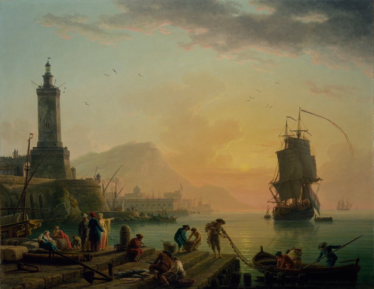 Rauhaa Välimeren satamassa tekijältä Joseph Vernet