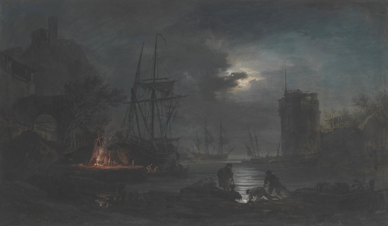 Moonlight, n.d.. tekijältä Joseph Vernet.