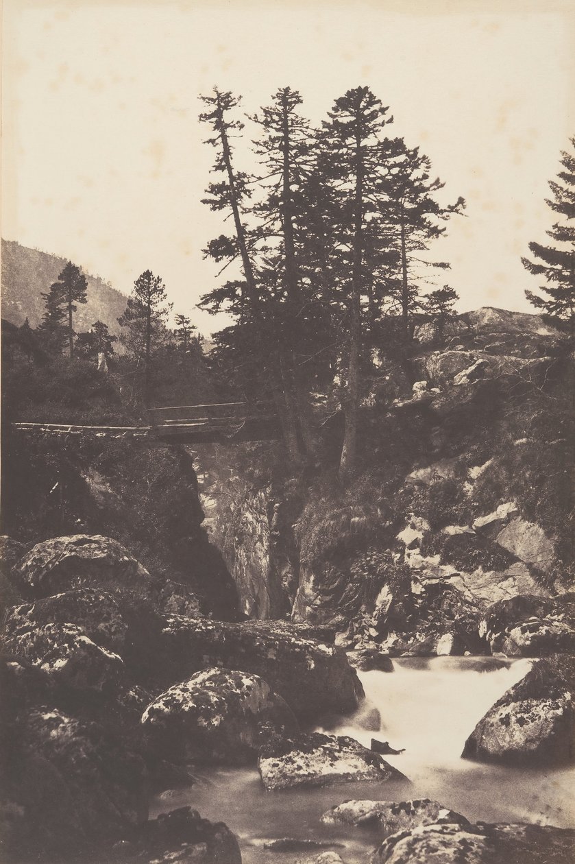 Cauterets, Espanjan silta, 1853. tekijältä Joseph Vigier